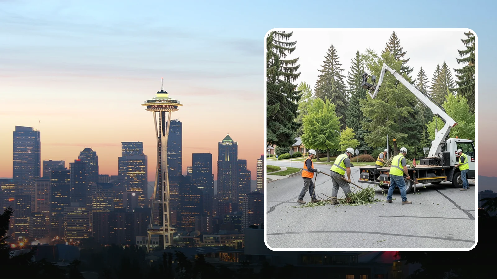 Street Tree Pruning in Seattle, King County, WA - Cyclical ANSI A300 pruning of public street trees to preserve canopy health while maintaining legal clearances over roadways and...