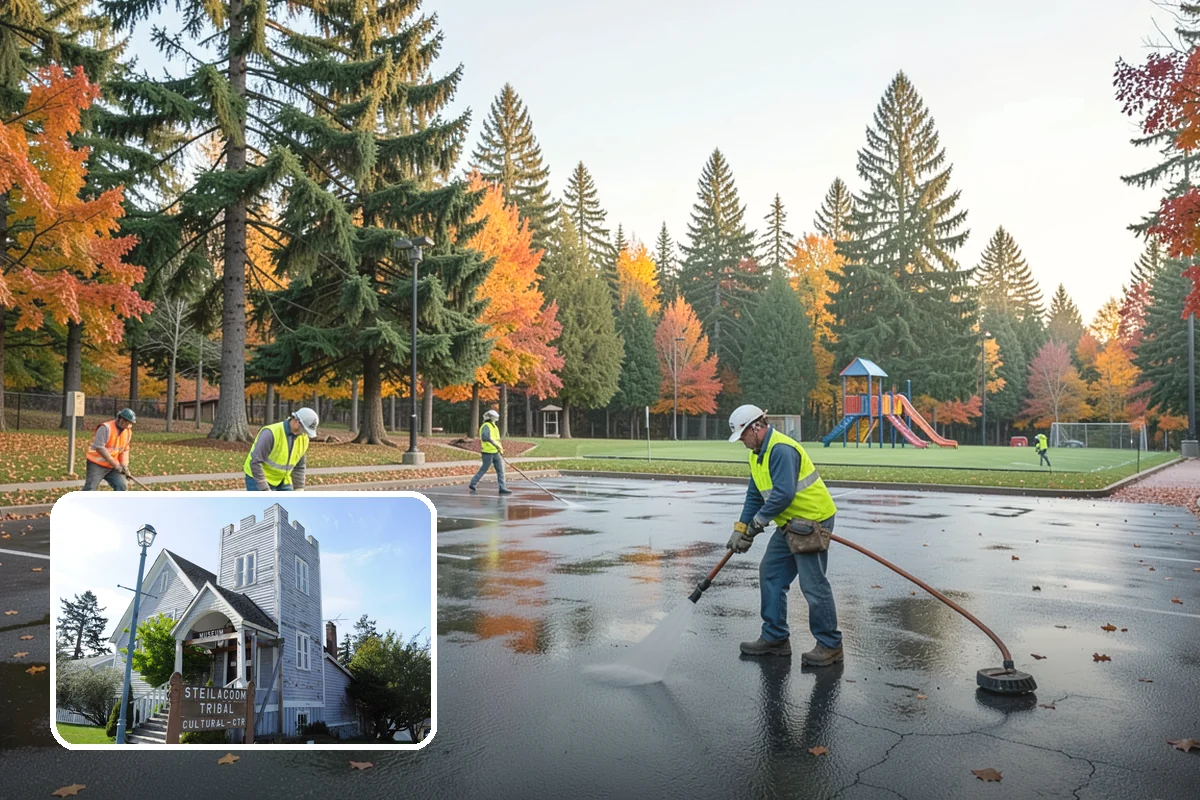 Street Tree Pruning in Steilacoom, Pierce County, WA - Restores code-required clearance over roadways, sidewalks, and signals