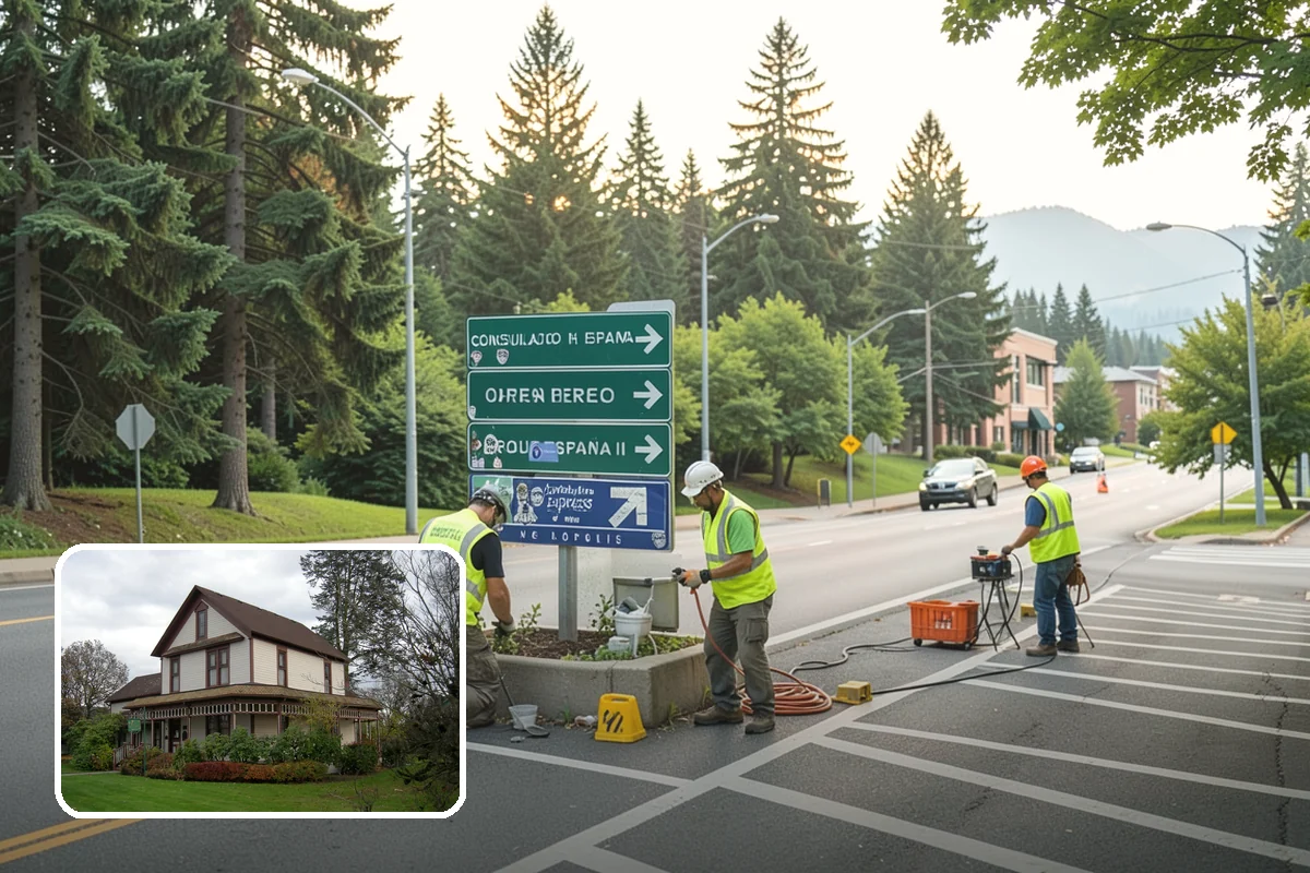 Street Tree Pruning in Sumner, Pierce County, WA - Restores code-required clearance over roadways, sidewalks, and signals