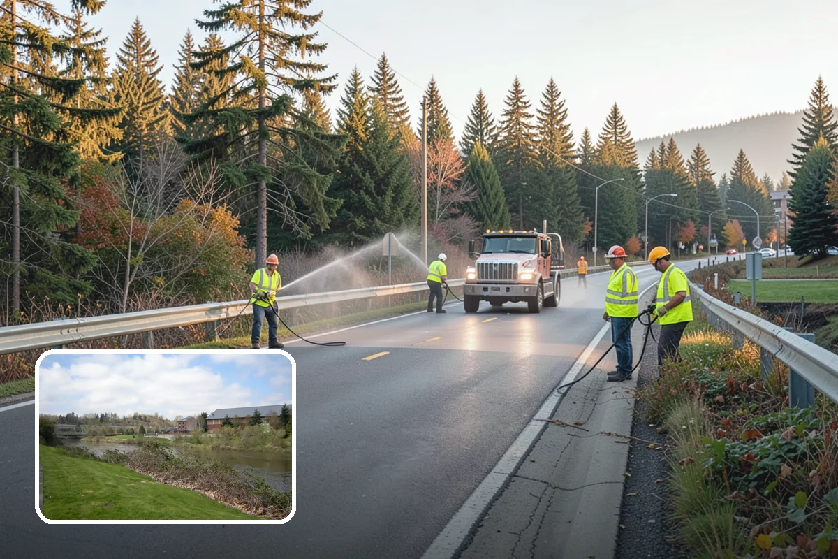 Street Tree Pruning in Tukwila, King County, WA - Restores code-required clearance over roadways, sidewalks, and signals