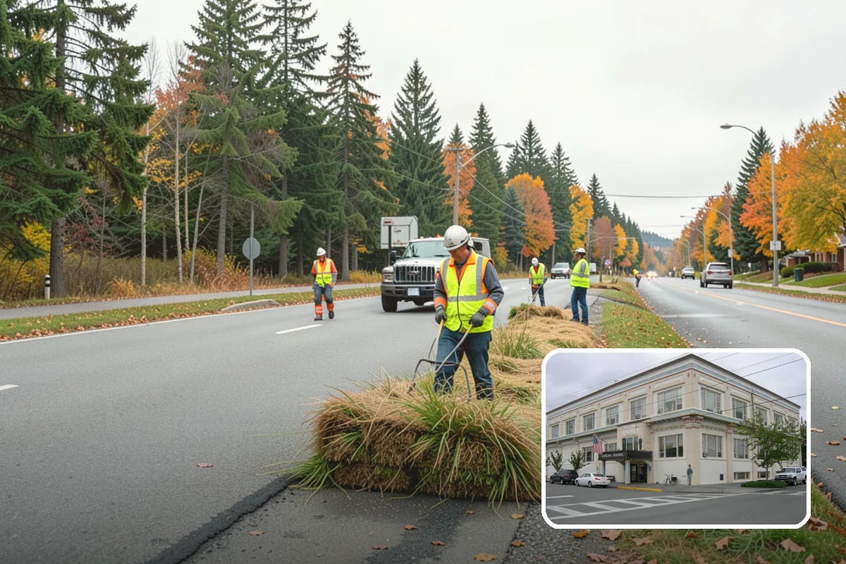 Street Tree Removal in Anacortes, Skagit County, WA - Eliminates hazard trees before failure across busy corridors