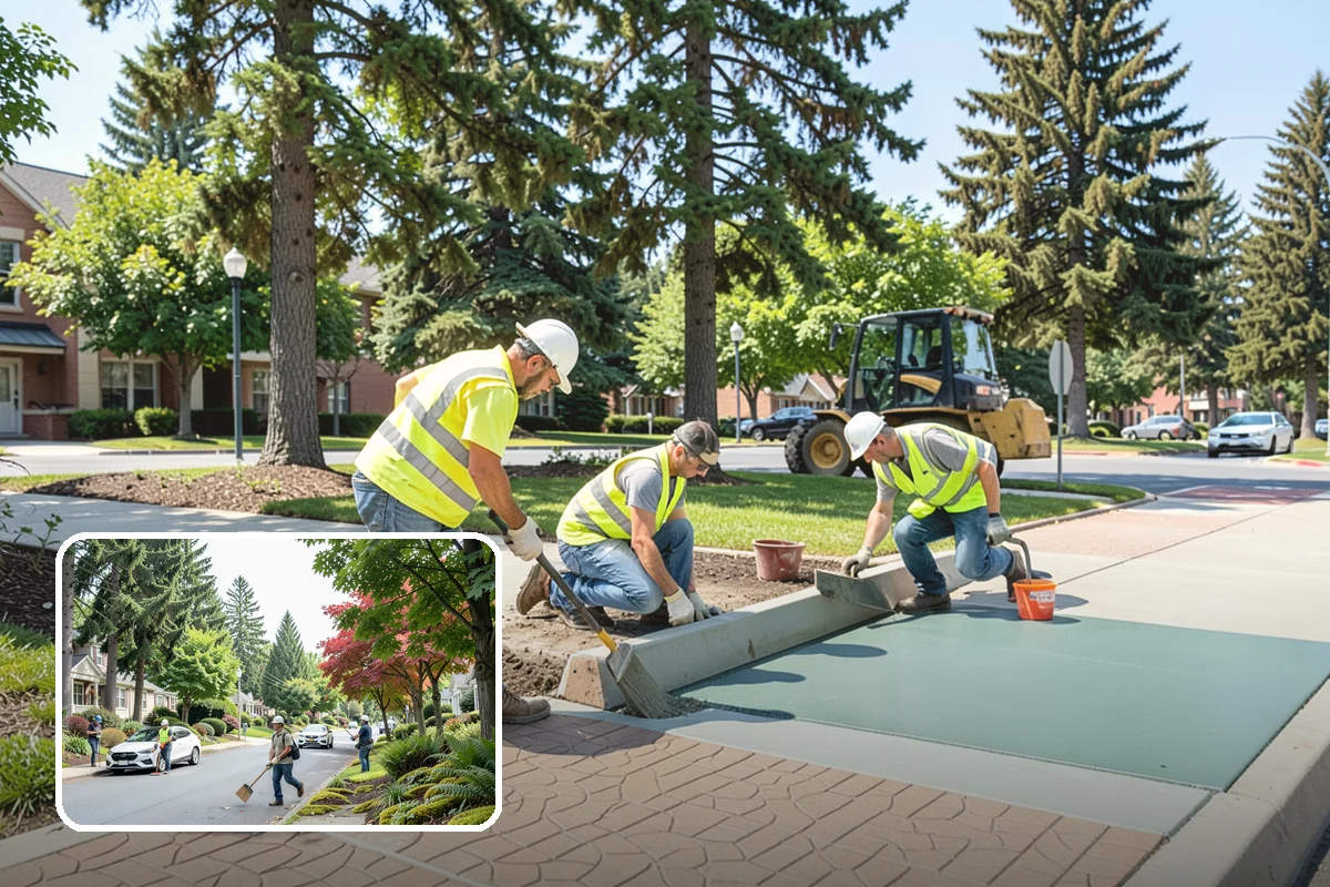 Street Tree Removal in Beaux Arts Village, King County, WA - Eliminates hazard trees before failure across busy corridors