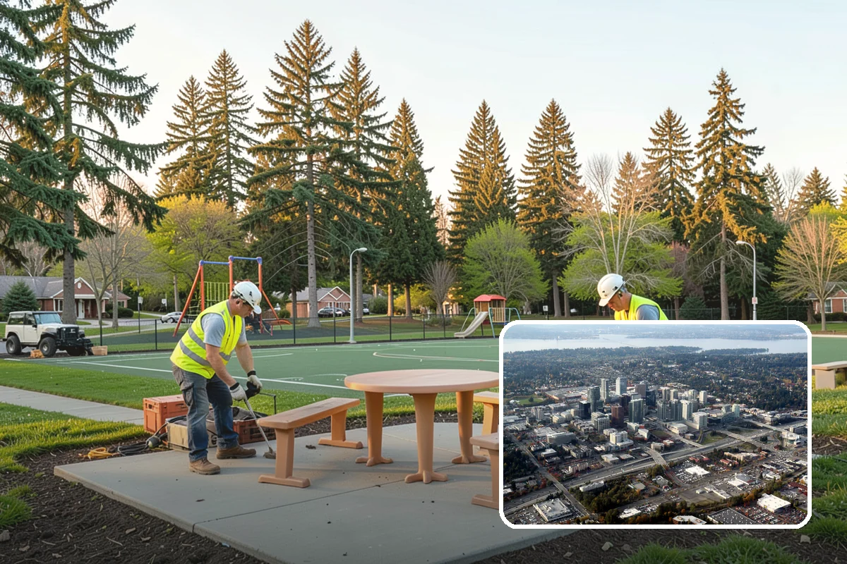 Street Tree Removal in Bellevue, King County, WA - Eliminates hazard trees before failure across busy corridors