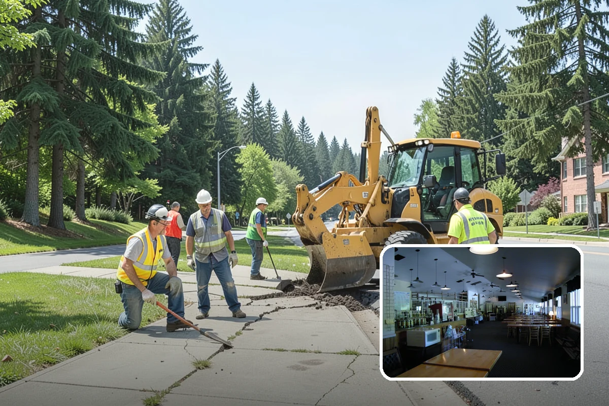 Street Tree Removal in Black Diamond, King County, WA - Eliminates hazard trees before failure across busy corridors