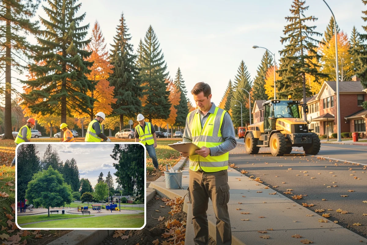 Street Tree Removal in Bonney Lake, Pierce County, WA - Eliminates hazard trees before failure across busy corridors