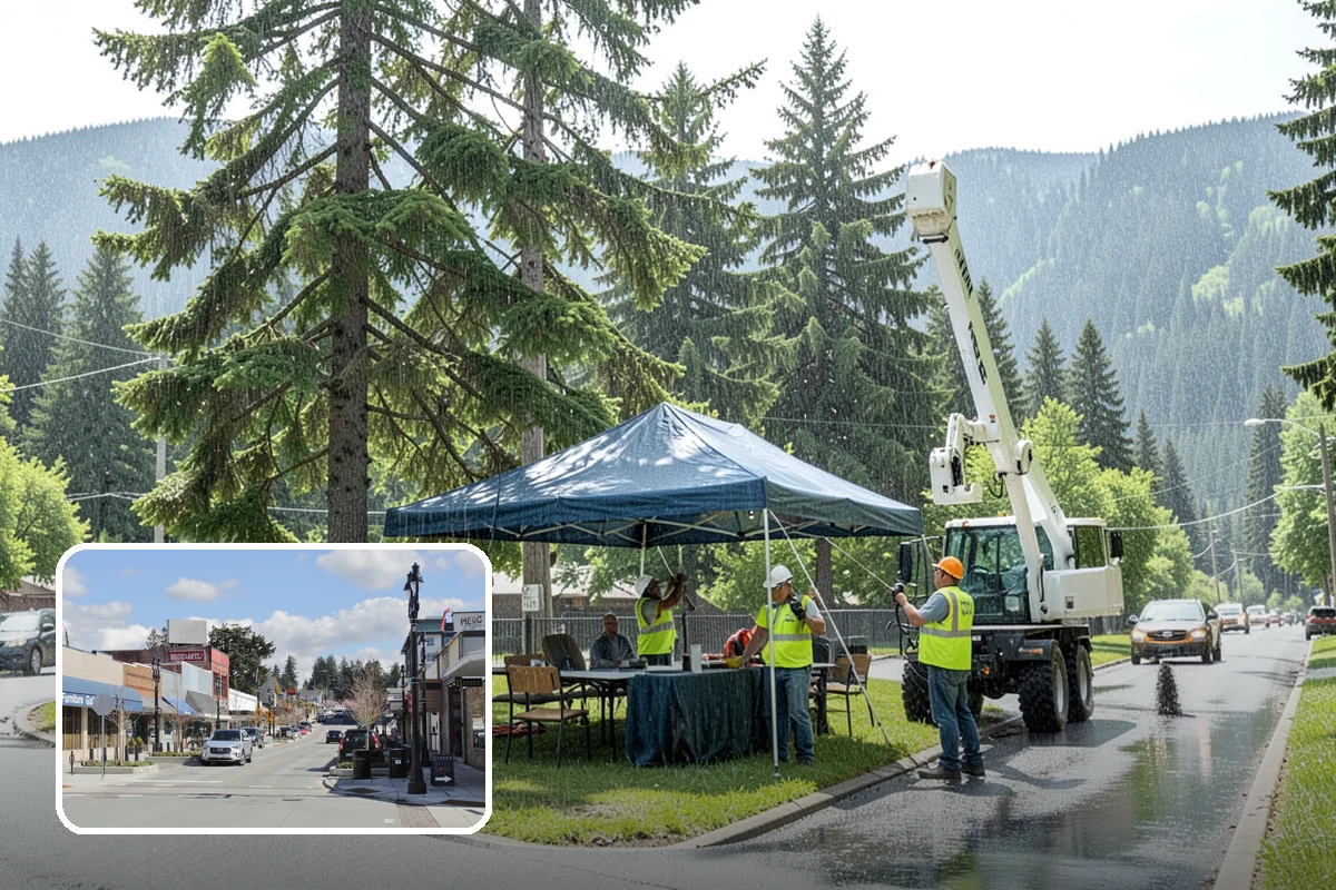 Street Tree Removal in Bothell, King County, WA - Eliminates hazard trees before failure across busy corridors