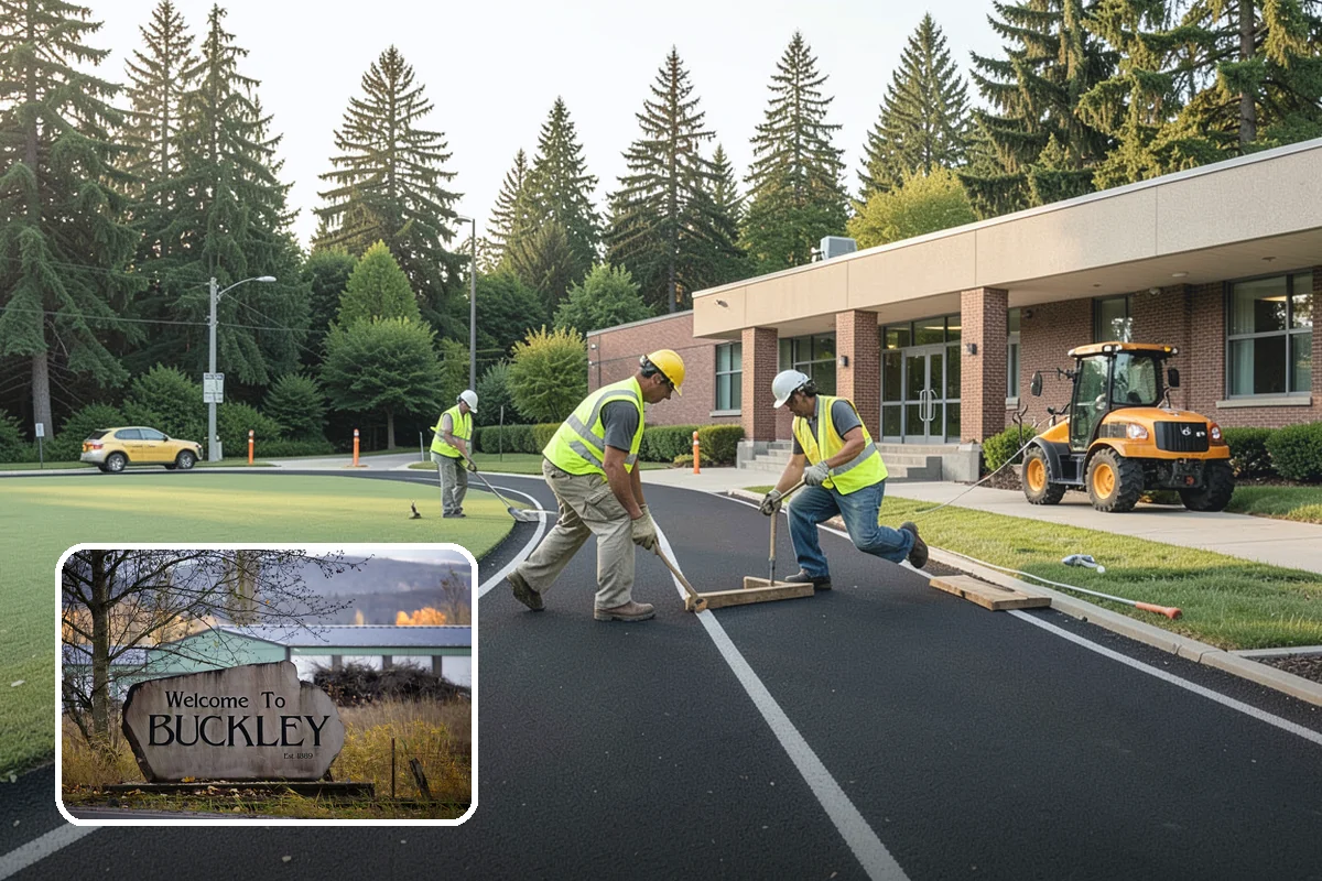 Street Tree Removal in Buckley, Pierce County, WA - Eliminates hazard trees before failure across busy corridors