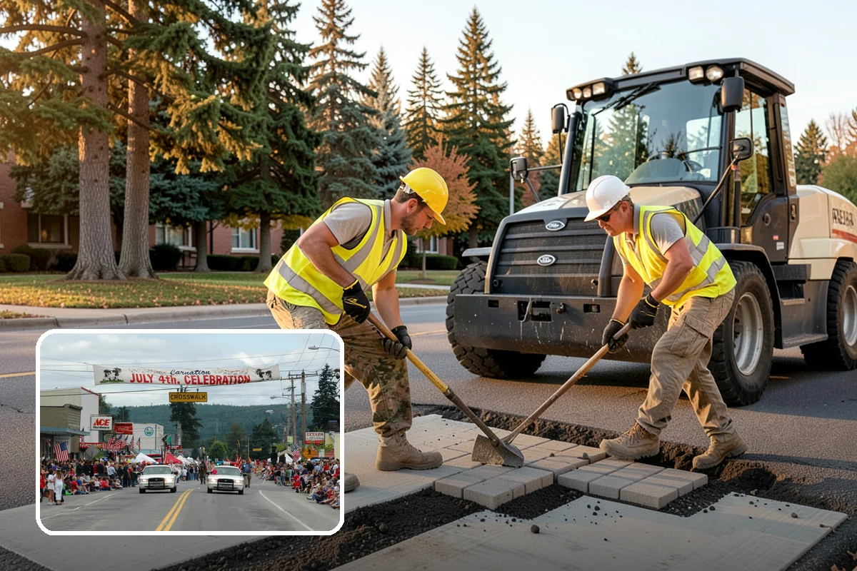 Street Tree Removal in Carnation, King County, WA - Eliminates hazard trees before failure across busy corridors