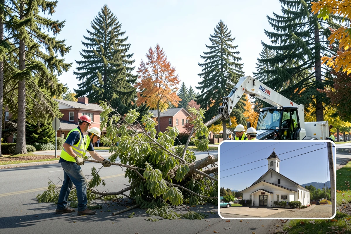 Street Tree Removal in Concrete, Skagit County, WA - Eliminates hazard trees before failure across busy corridors