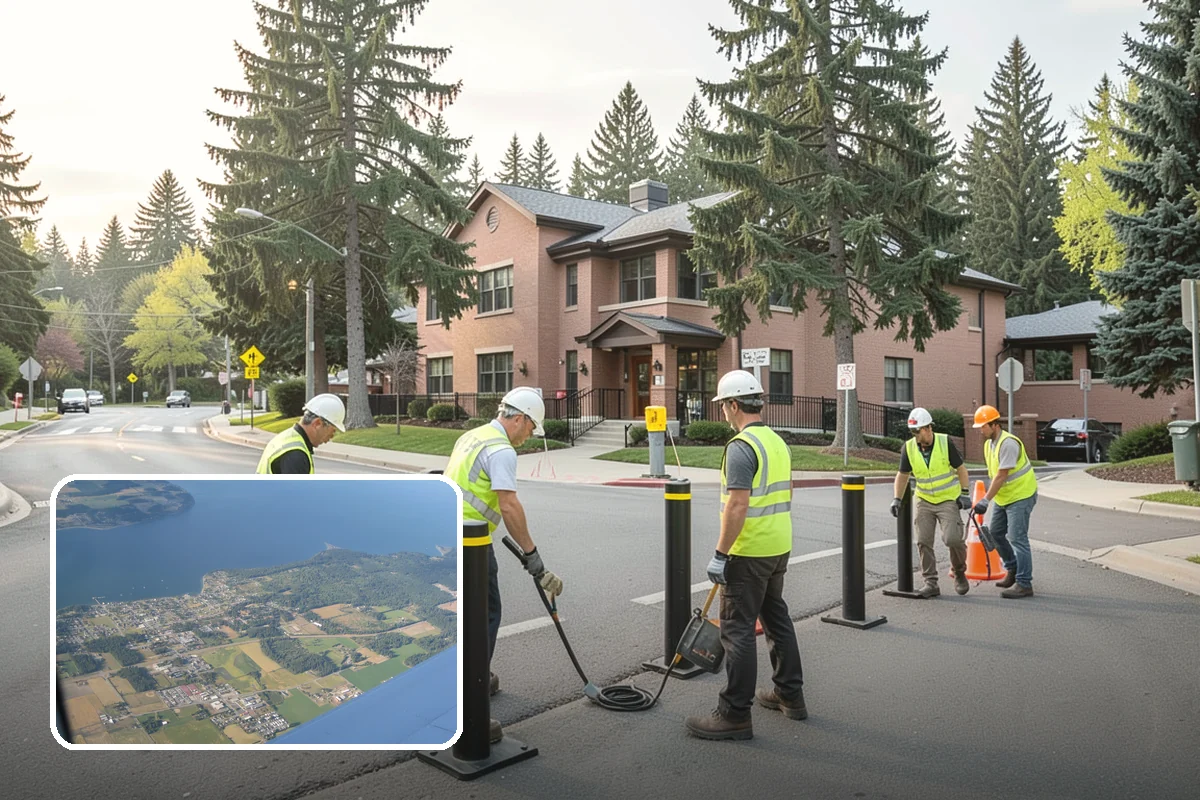 Street Tree Removal in Coupeville, Island County, WA - Eliminates hazard trees before failure across busy corridors
