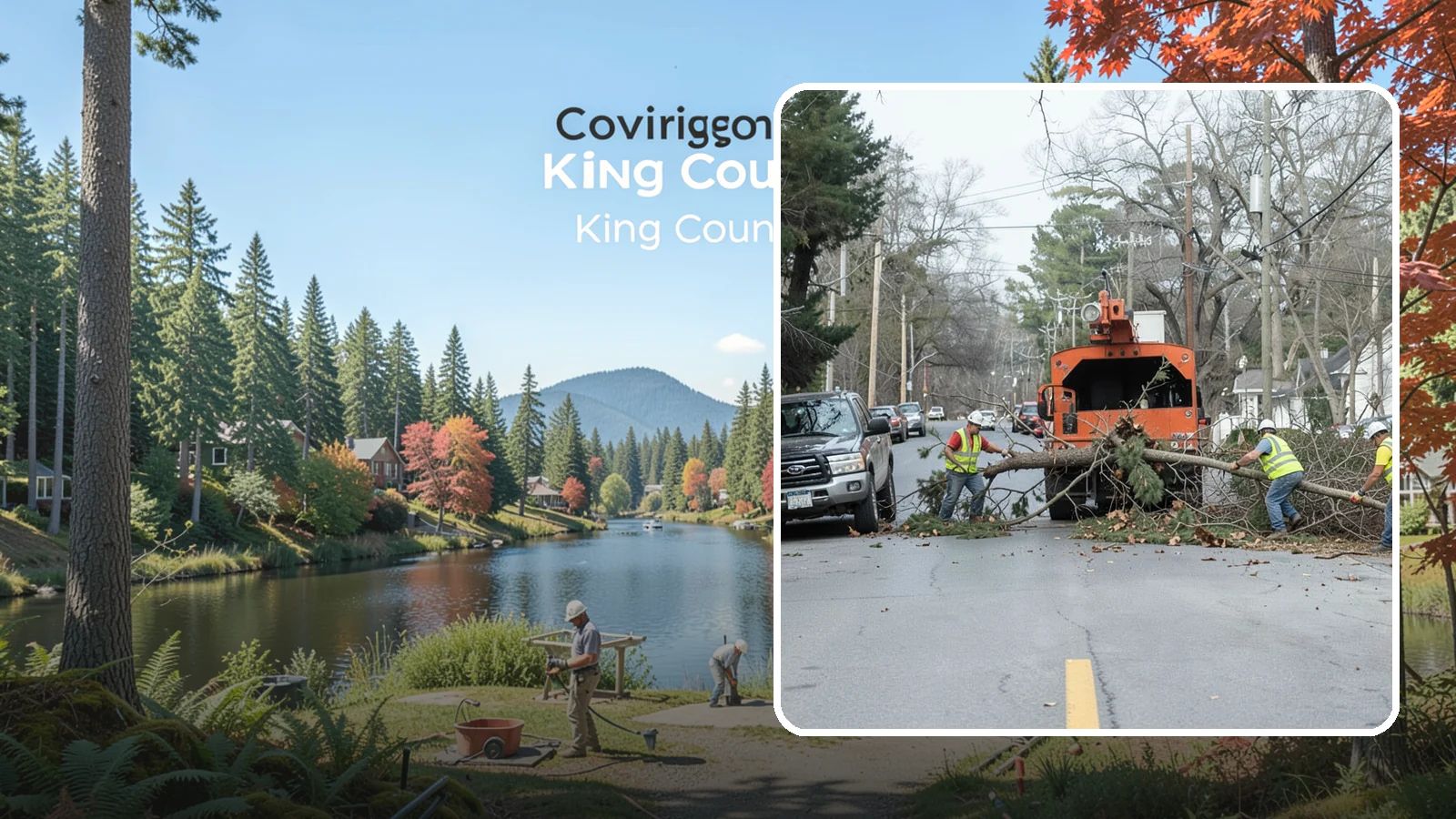Street Tree Removal in Covington, King County, WA - Permitted removal of dead, declining, or conflicting street trees in the public right-of-way with full traffic control and site...