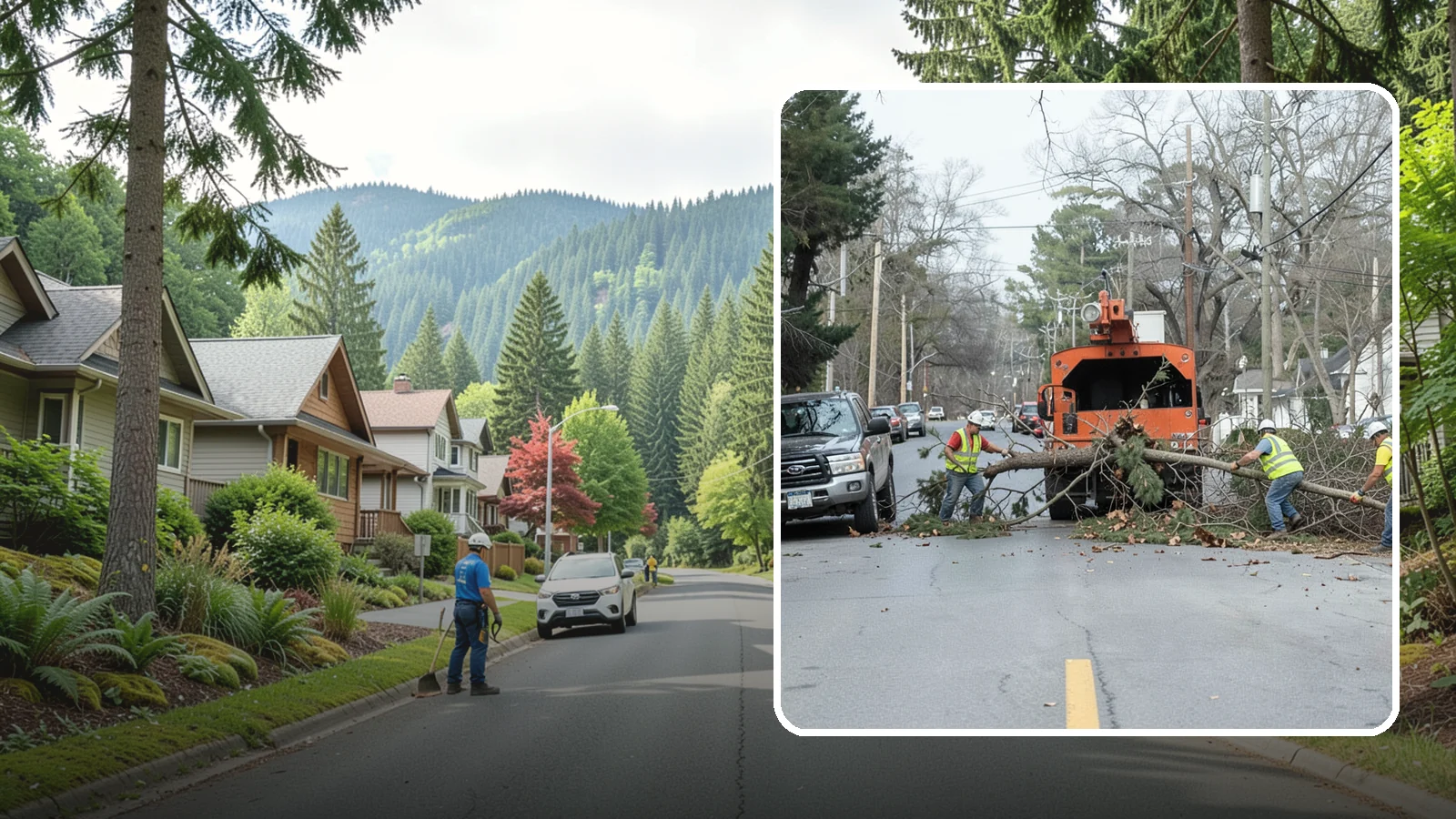Street Tree Removal in Darrington, Snohomish County, WA - Permitted removal of dead, declining, or conflicting street trees in the public right-of-way with full traffic control and site...