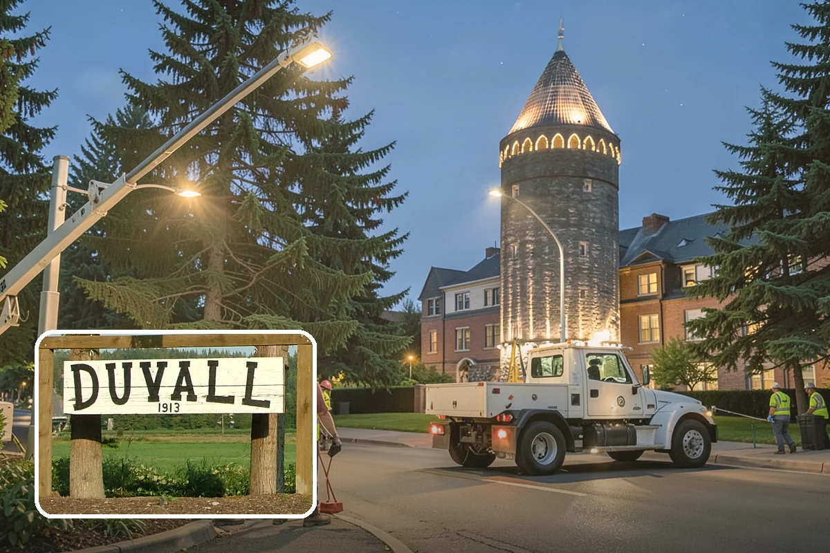 Street Tree Removal in Duvall, King County, WA - Eliminates hazard trees before failure across busy corridors