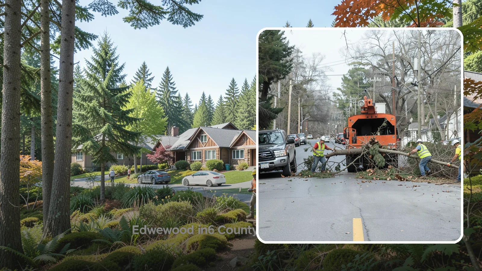 Street Tree Removal in Edgewood, Pierce County, WA - Permitted removal of dead, declining, or conflicting street trees in the public right-of-way with full traffic control and site...