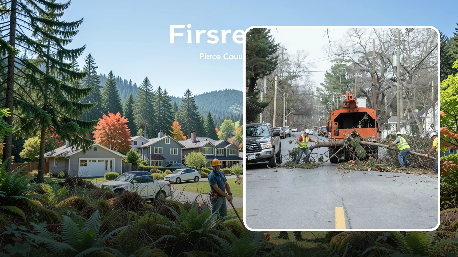 Street Tree Removal in Fircrest, Pierce County, WA - Permitted removal of dead, declining, or conflicting street trees in the public right-of-way with full traffic control and site...
