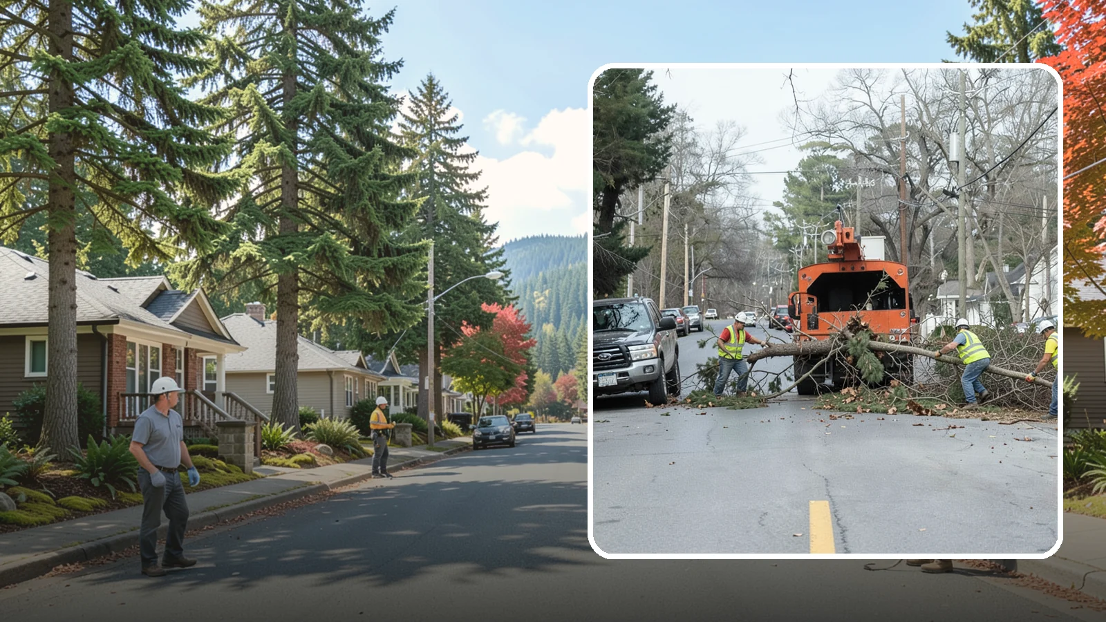 Street Tree Removal in Hunts Point, King County, WA - Permitted removal of dead, declining, or conflicting street trees in the public right-of-way with full traffic control and site...