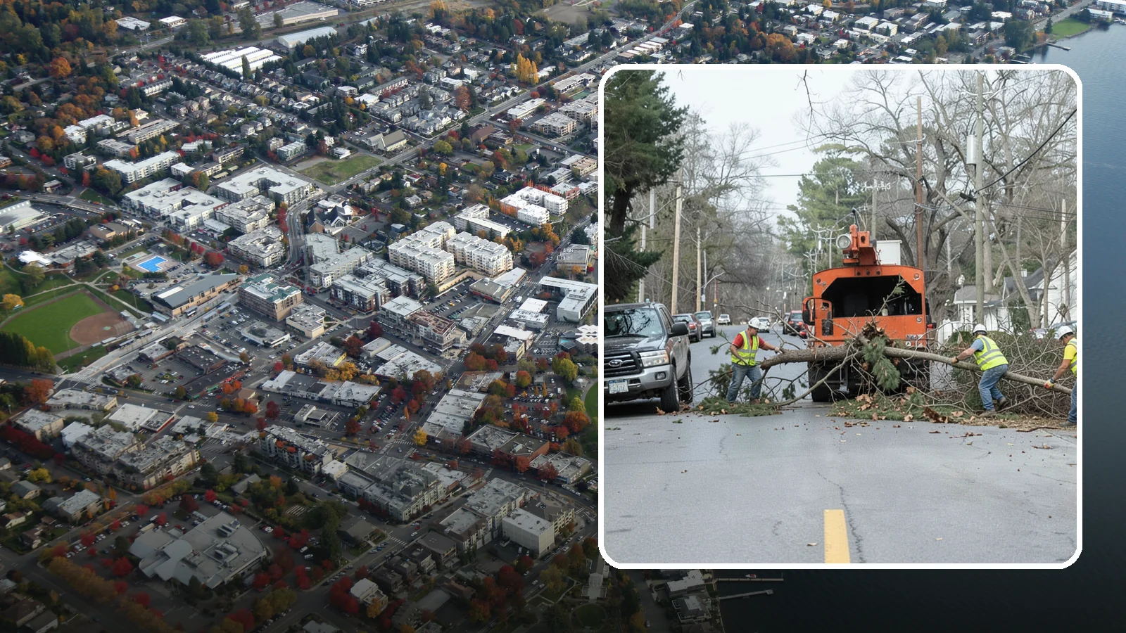 Street Tree Removal in Kirkland, King County, WA - Permitted removal of dead, declining, or conflicting street trees in the public right-of-way with full traffic control and site...