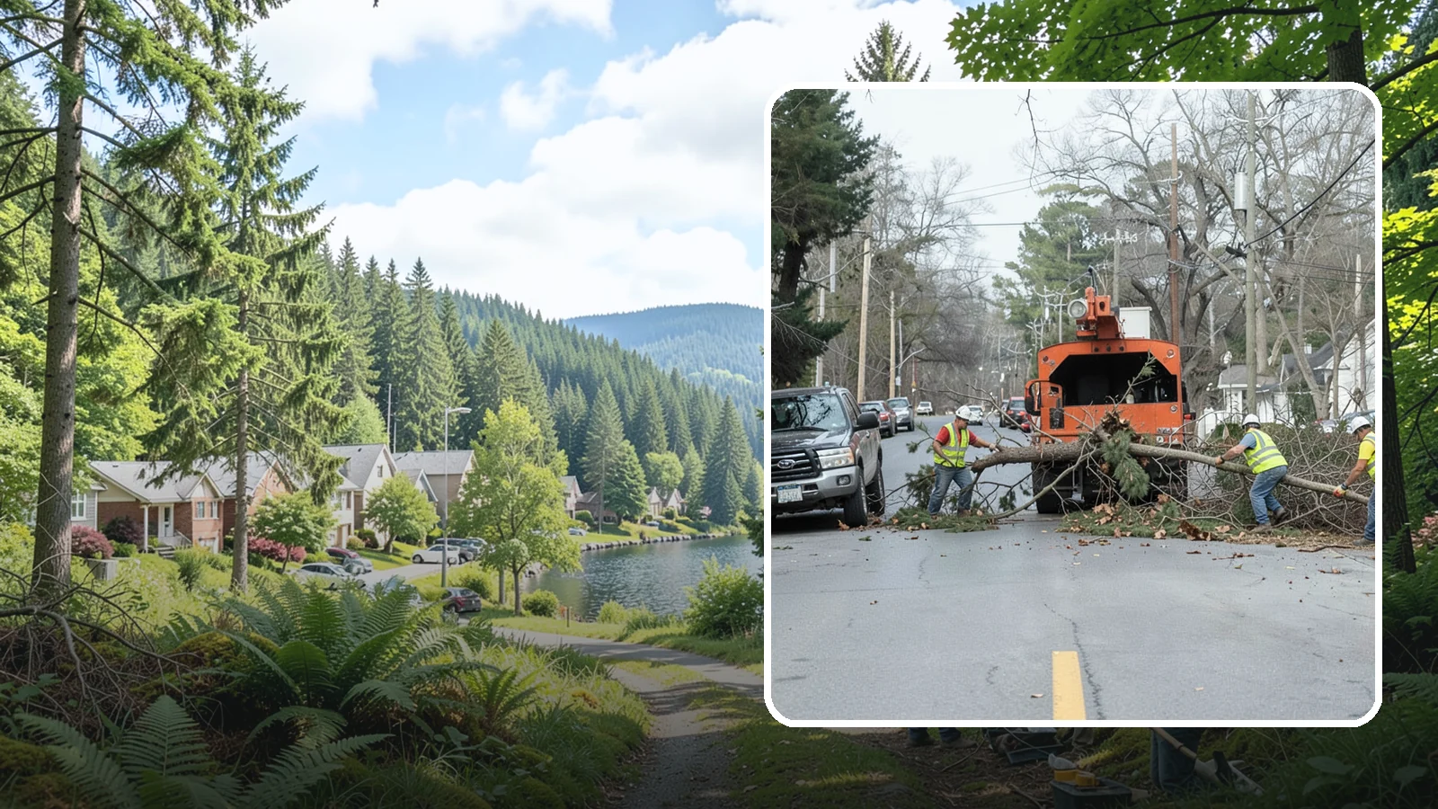 Street Tree Removal in Lake Forest Park, King County, WA - Permitted removal of dead, declining, or conflicting street trees in the public right-of-way with full traffic control and site...