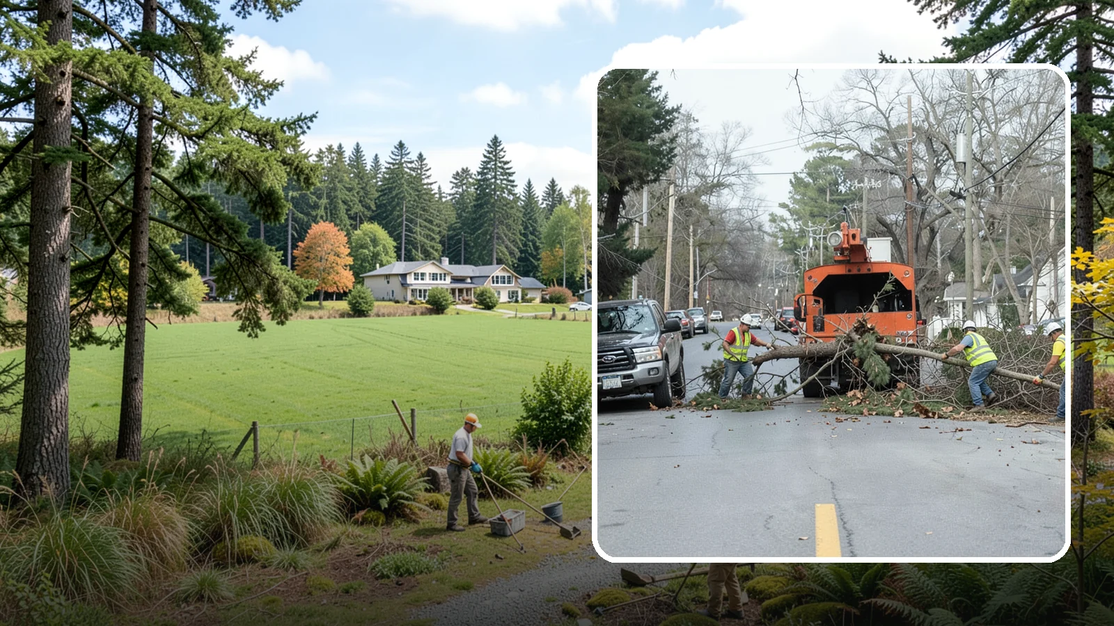 Street Tree Removal in Lyman, Skagit County, WA - Permitted removal of dead, declining, or conflicting street trees in the public right-of-way with full traffic control and site...