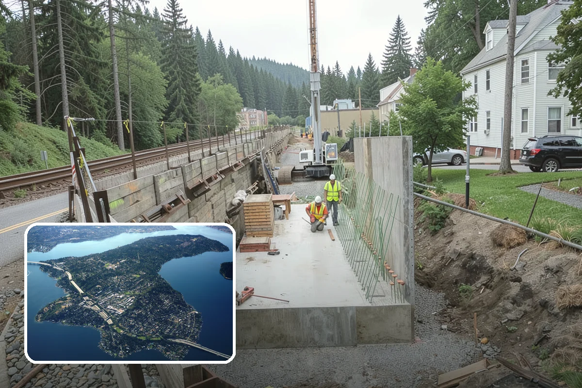 Street Tree Removal in Mercer Island, King County, WA - Eliminates hazard trees before failure across busy corridors