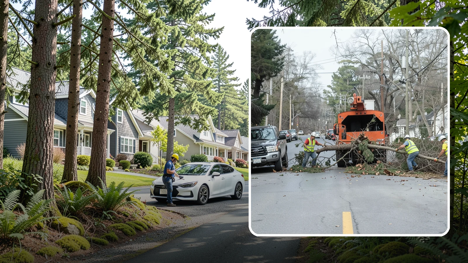 Street Tree Removal in Normandy Park, King County, WA - Permitted removal of dead, declining, or conflicting street trees in the public right-of-way with full traffic control and site...
