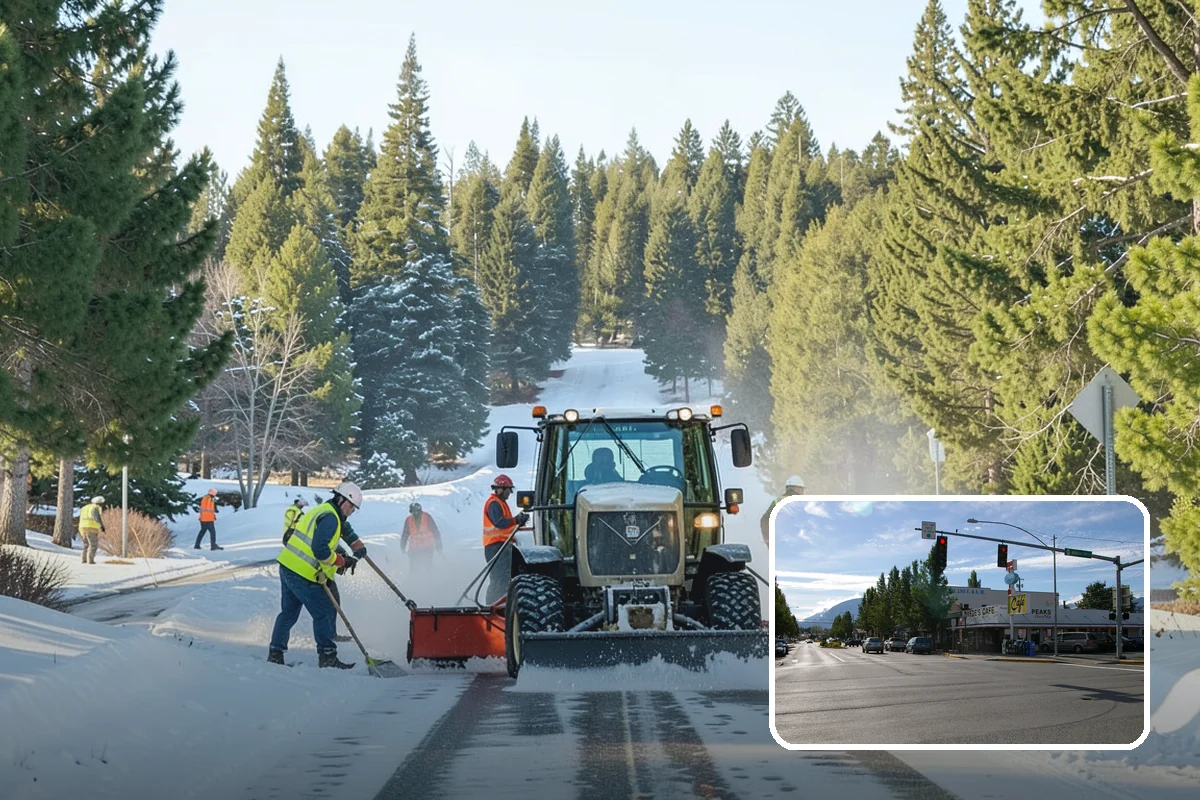 Street Tree Removal in North Bend, King County, WA - Eliminates hazard trees before failure across busy corridors