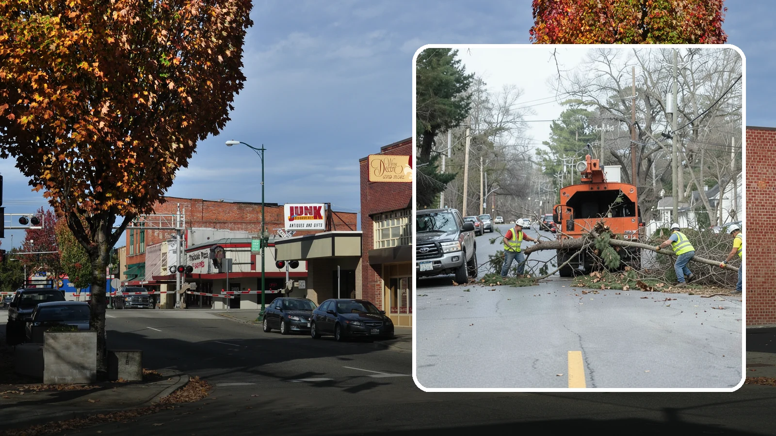 Street Tree Removal in Puyallup, Pierce County, WA - Permitted removal of dead, declining, or conflicting street trees in the public right-of-way with full traffic control and site...