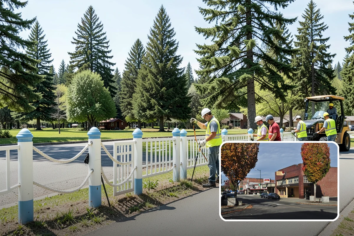 Street Tree Removal in Puyallup, Pierce County, WA - Eliminates hazard trees before failure across busy corridors