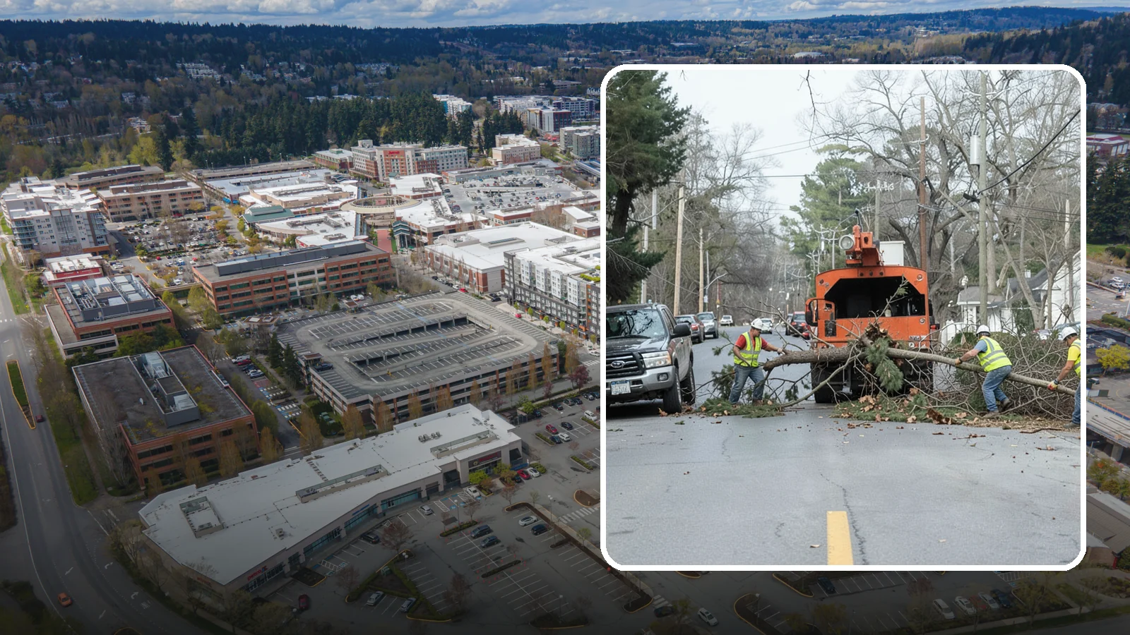 Street Tree Removal in Redmond, King County, WA - Permitted removal of dead, declining, or conflicting street trees in the public right-of-way with full traffic control and site...