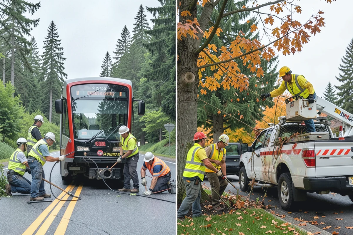 Street Tree Removal in Redmond, King County, WA - Removal authorization, permitting, and utility locates confirmed