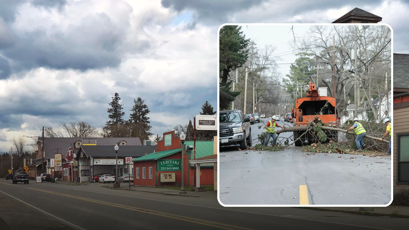 Street Tree Removal in Roy, Pierce County, WA - Permitted removal of dead, declining, or conflicting street trees in the public right-of-way with full traffic control and site...