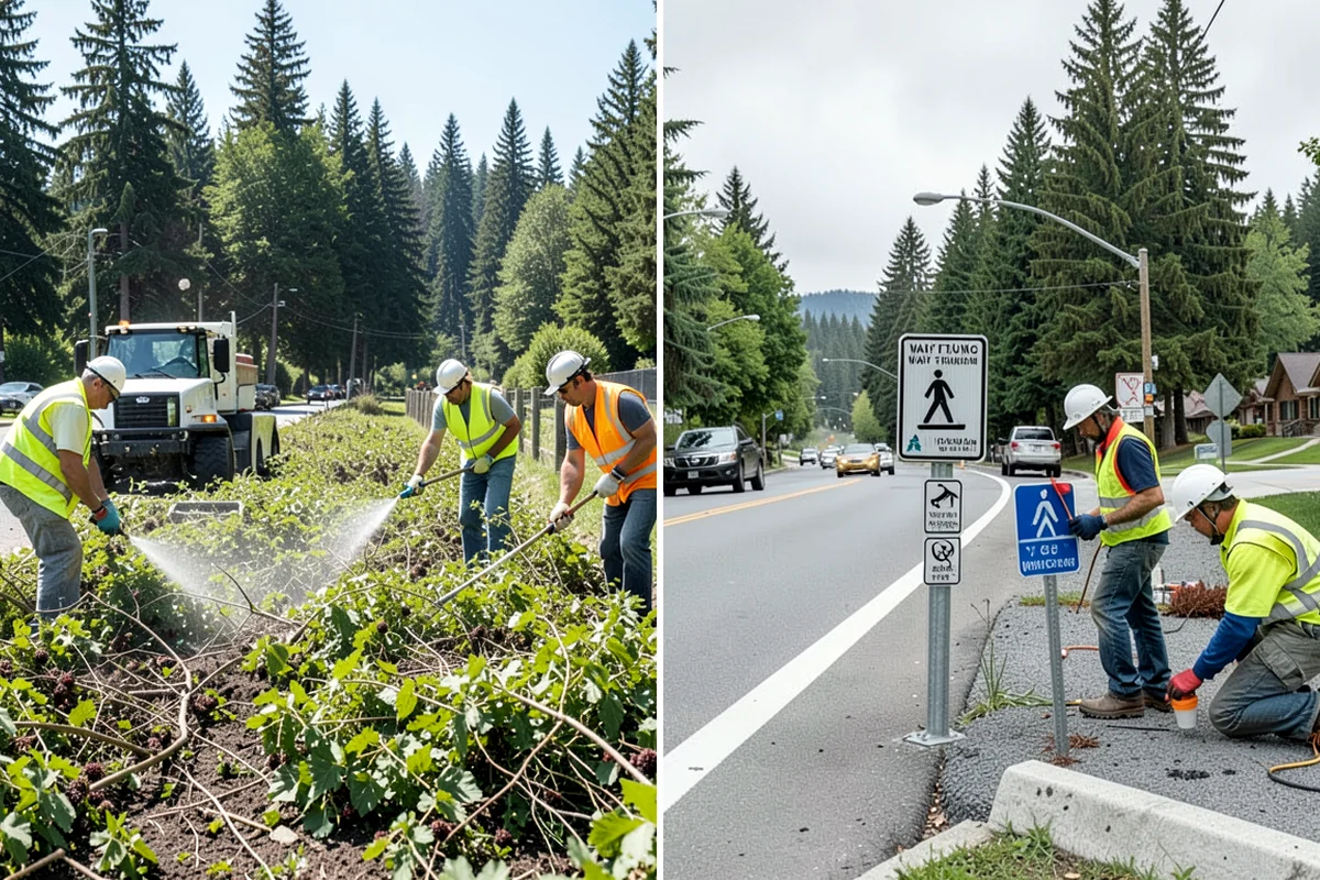 Street Tree Removal in SeaTac, King County, WA - Removal authorization, permitting, and utility locates confirmed