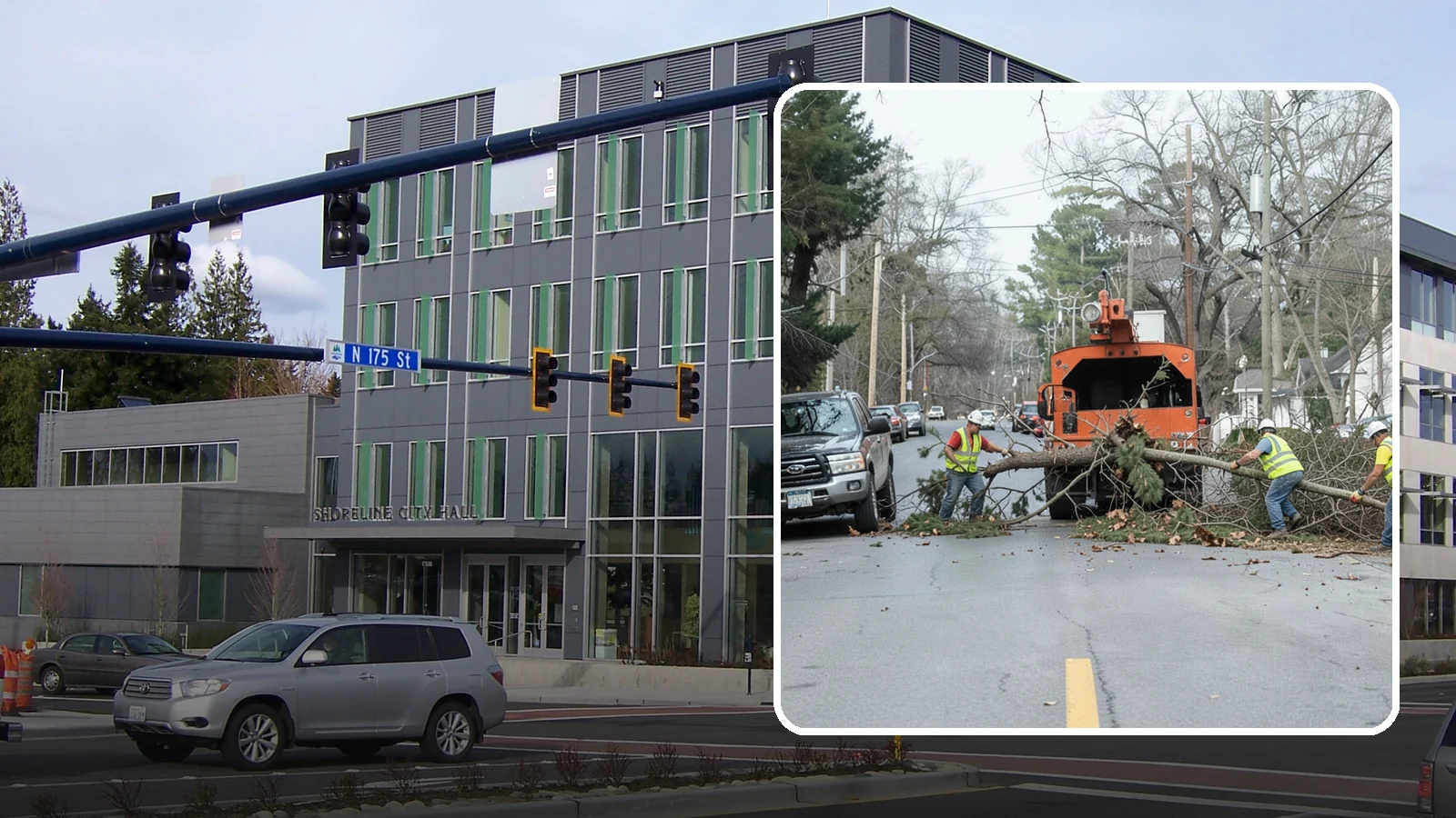 Street Tree Removal in Shoreline, King County, WA - Permitted removal of dead, declining, or conflicting street trees in the public right-of-way with full traffic control and site...