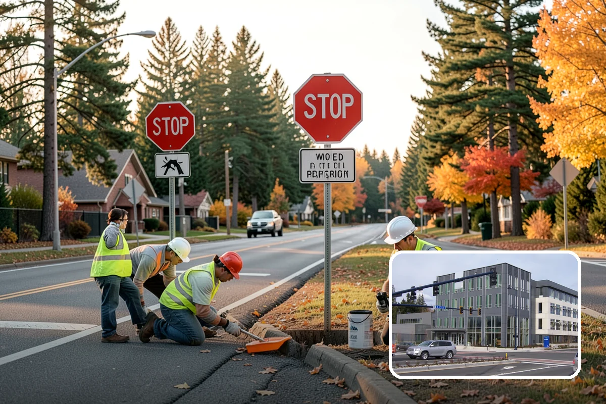 Street Tree Removal in Shoreline, King County, WA - Eliminates hazard trees before failure across busy corridors