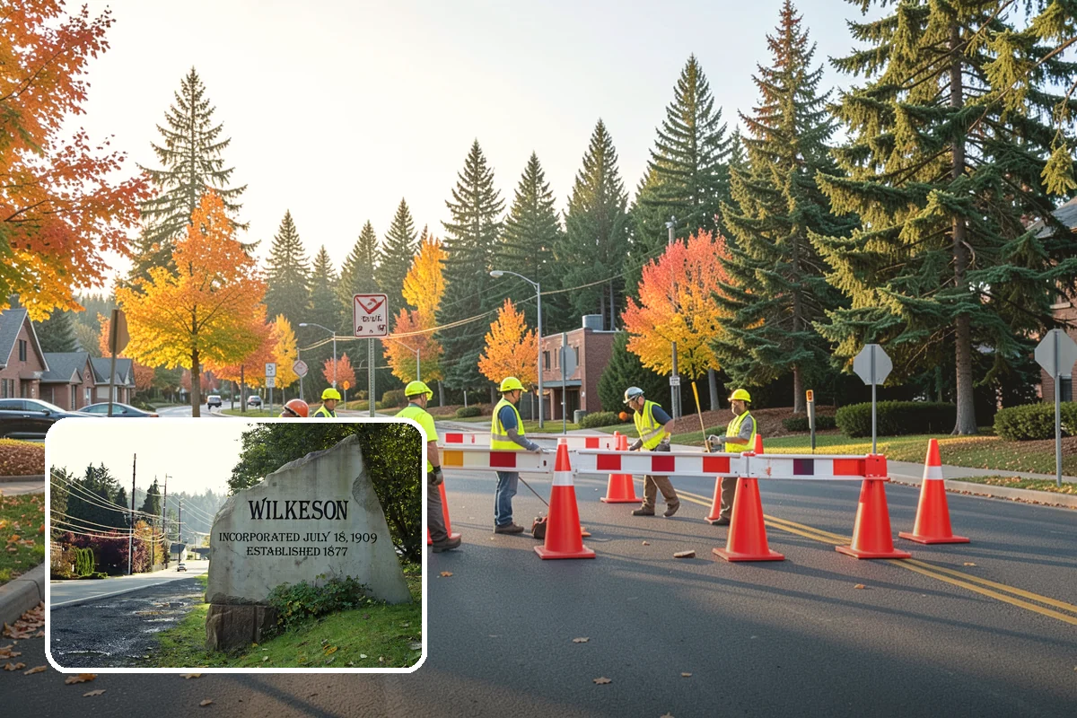 Street Tree Removal in Wilkeson, Pierce County, WA - Eliminates hazard trees before failure across busy corridors