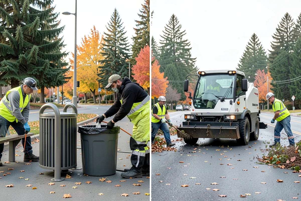 Streetscape Maintenance in Arlington, Snohomish County, WA - Inventory planters, baskets, tree wells, and street furniture zones