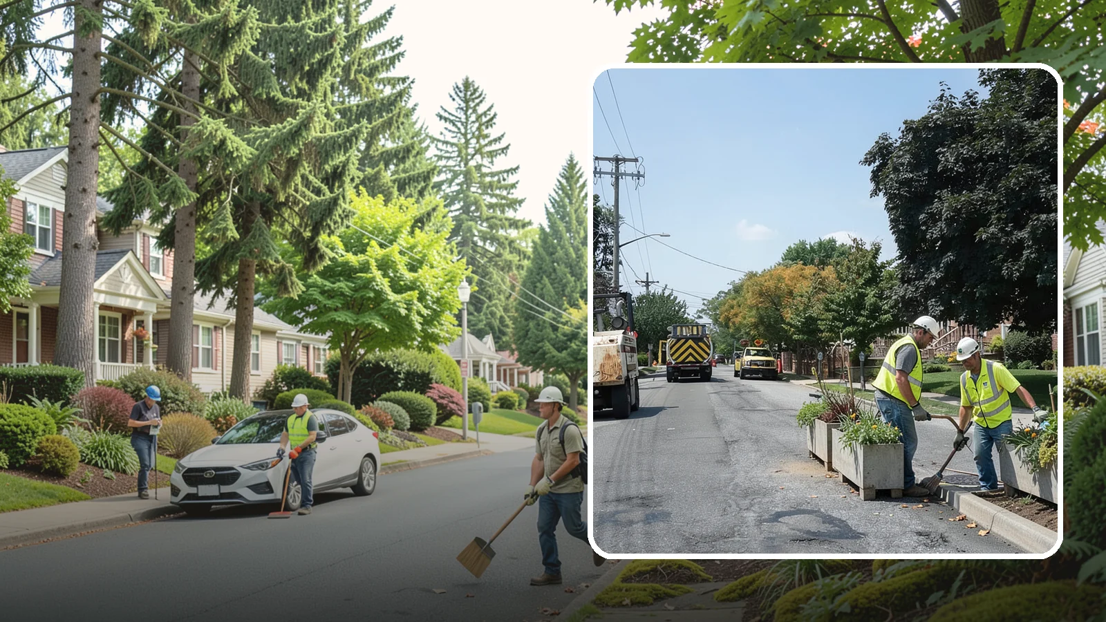 Streetscape Maintenance in Beaux Arts Village, King County, WA - Detailed care of downtown planters, tree wells, and pedestrian corridors that shape a district's first impression.