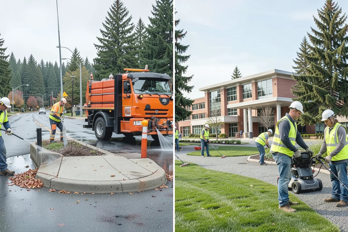 Streetscape Maintenance in Beaux Arts Village, King County, WA - Inventory planters, baskets, tree wells, and street furniture zones