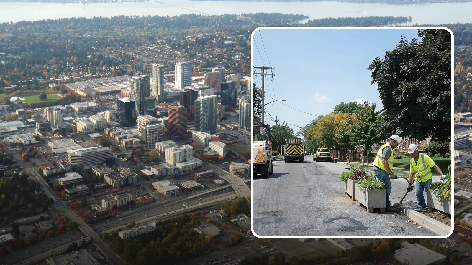 Streetscape Maintenance in Bellevue, King County, WA - Detailed care of downtown planters, tree wells, and pedestrian corridors that shape a district's first impression.