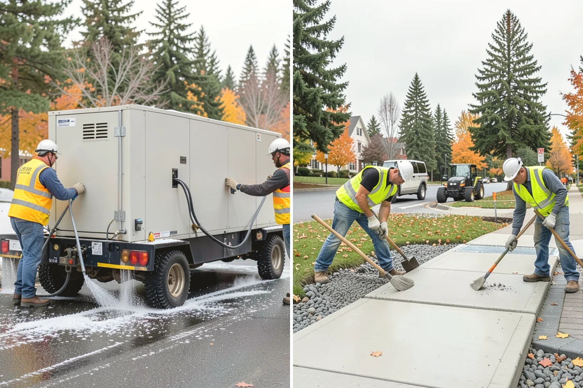 Streetscape Maintenance in Black Diamond, King County, WA - Inventory planters, baskets, tree wells, and street furniture zones