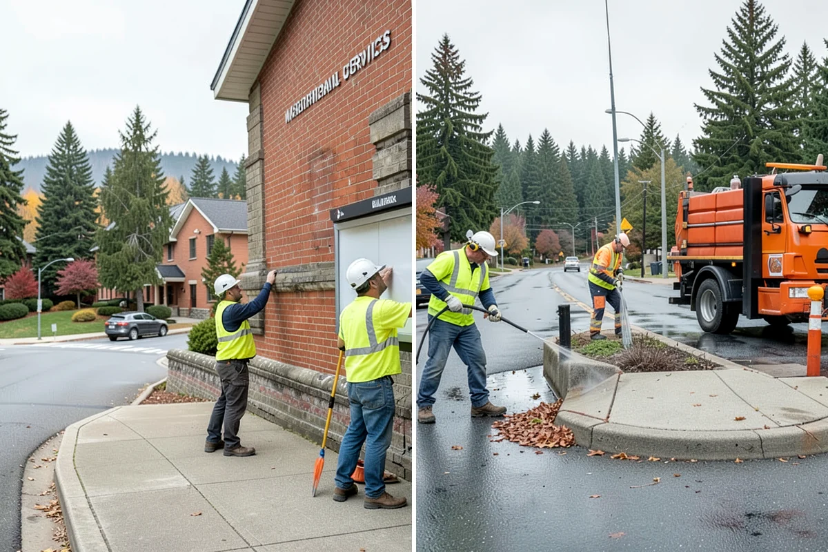 Streetscape Maintenance in Clyde Hill, King County, WA - Inventory planters, baskets, tree wells, and street furniture zones