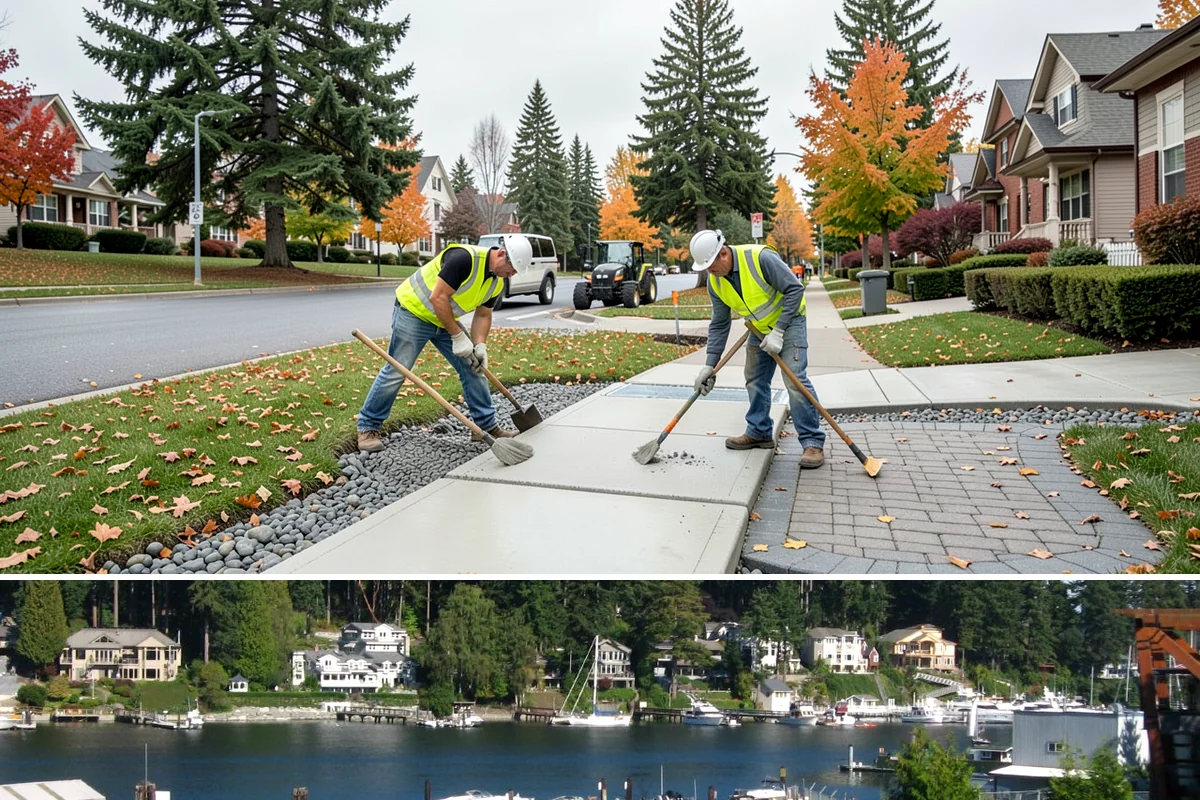 Streetscape Maintenance in Gig Harbor, Pierce County, WA - Spring and summer bring the heaviest color rotations and watering, while fall and winter focus on evergreen displays, holiday...