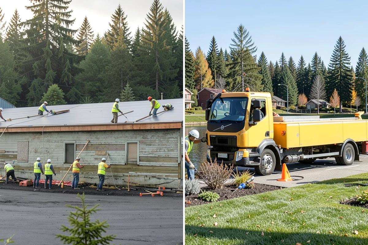 Streetscape Maintenance in Lake Forest Park, King County, WA - Inventory planters, baskets, tree wells, and street furniture zones