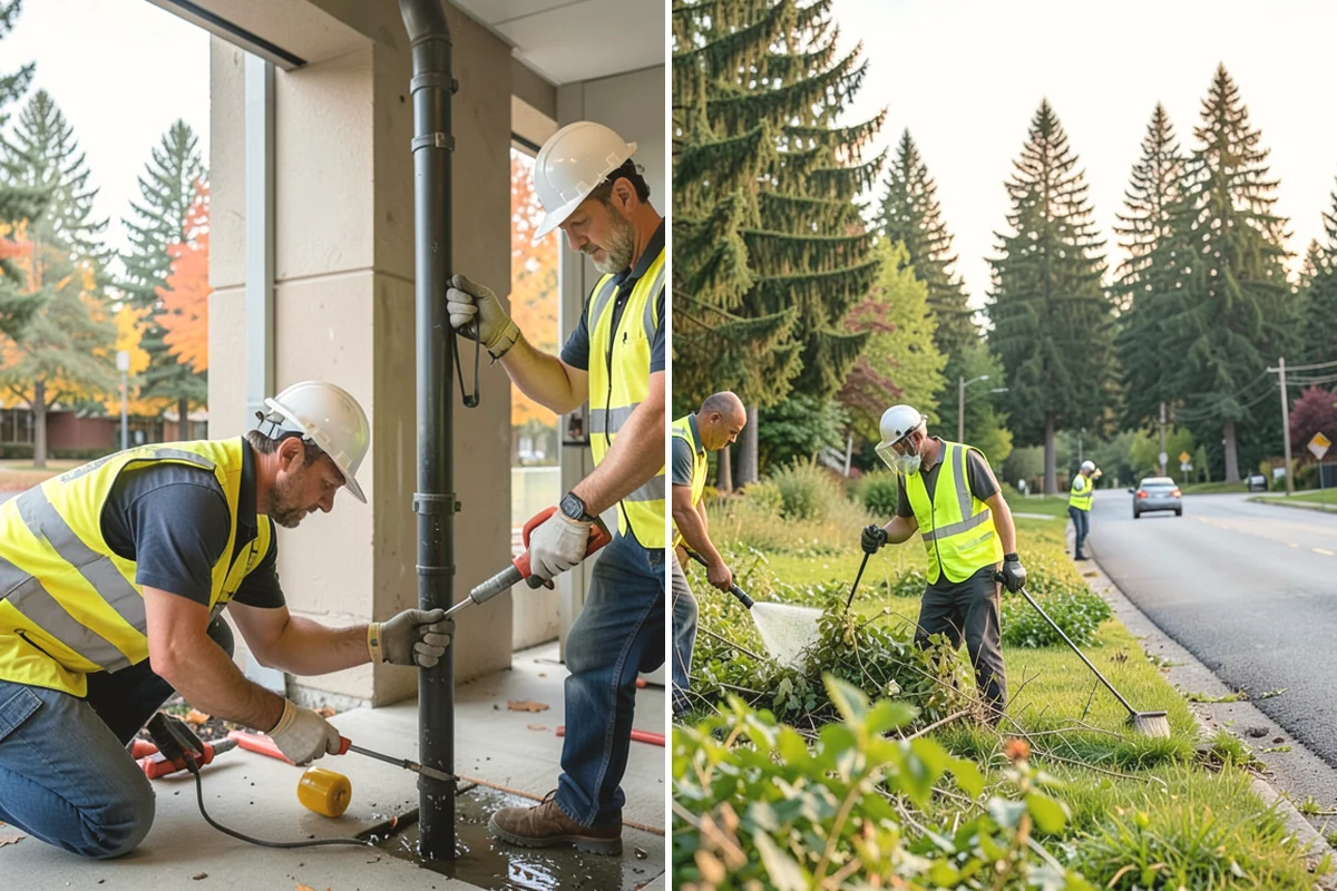 Streetscape Maintenance in Lake Stevens, Snohomish County, WA - Inventory planters, baskets, tree wells, and street furniture zones