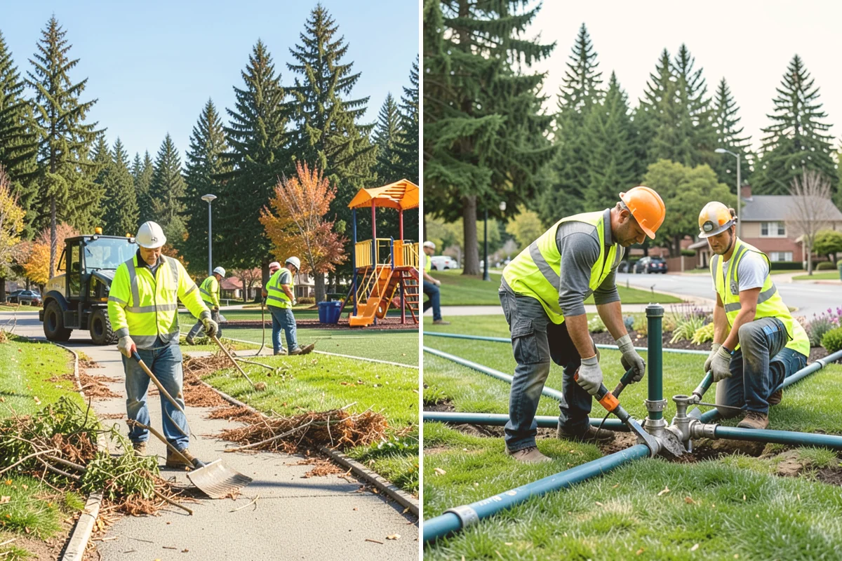 Streetscape Maintenance in Milton, King County, WA - Inventory planters, baskets, tree wells, and street furniture zones