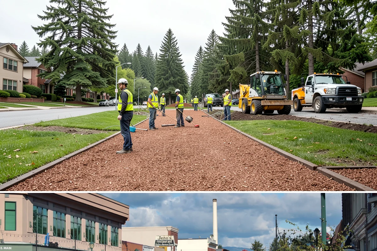 Streetscape Maintenance in Monroe, Snohomish County, WA - Spring and summer bring the heaviest color rotations and watering, while fall and winter focus on evergreen displays, holiday...