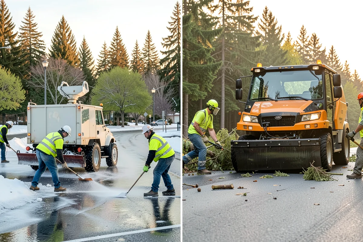 Streetscape Maintenance in Normandy Park, King County, WA - Inventory planters, baskets, tree wells, and street furniture zones