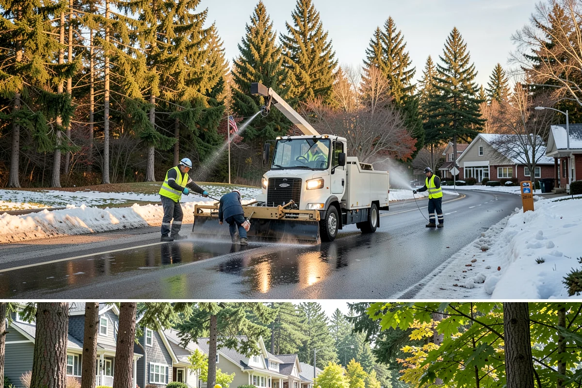 Streetscape Maintenance in Normandy Park, King County, WA - Spring and summer bring the heaviest color rotations and watering, while fall and winter focus on evergreen displays, holiday...