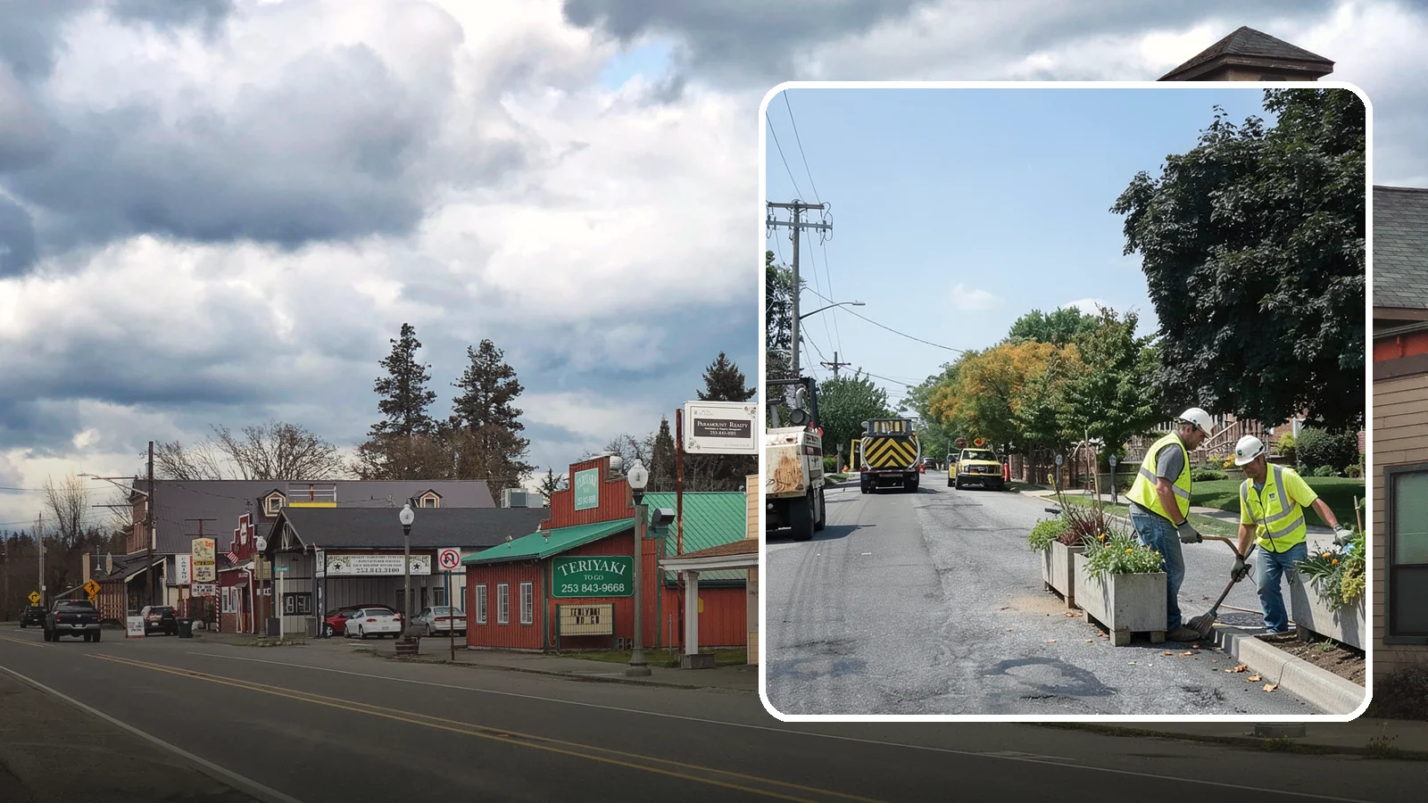 Streetscape Maintenance in Roy, Pierce County, WA - Detailed care of downtown planters, tree wells, and pedestrian corridors that shape a district's first impression.