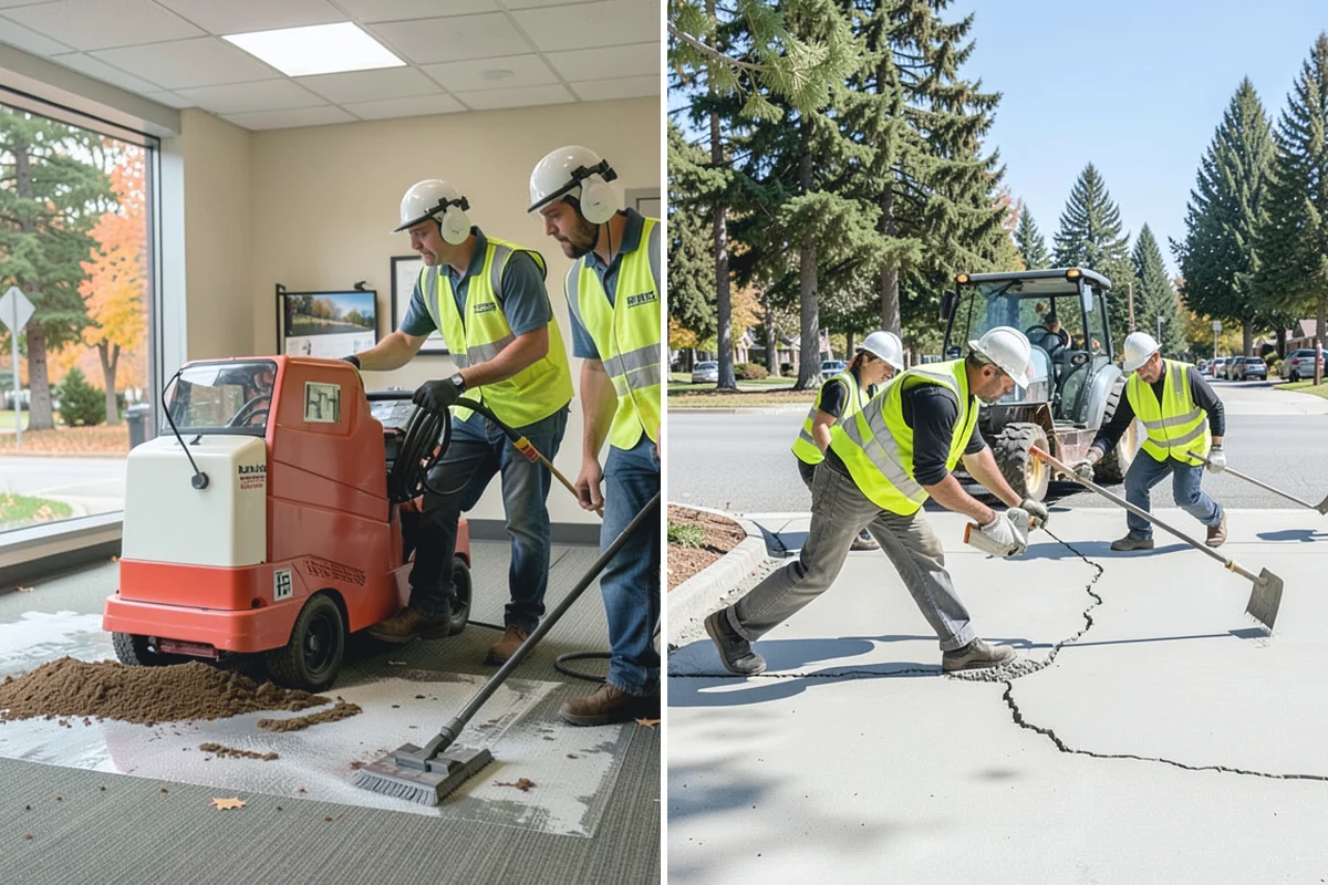Streetscape Maintenance in Roy, Pierce County, WA - Inventory planters, baskets, tree wells, and street furniture zones